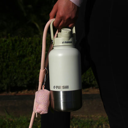 White Furshi Pet Owner and Dog Water Bottle