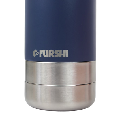 Navy Furshi Pet Owner and Dog Water Bottle