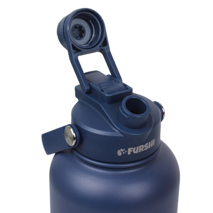 Navy Furshi Pet Owner and Dog Water Bottle