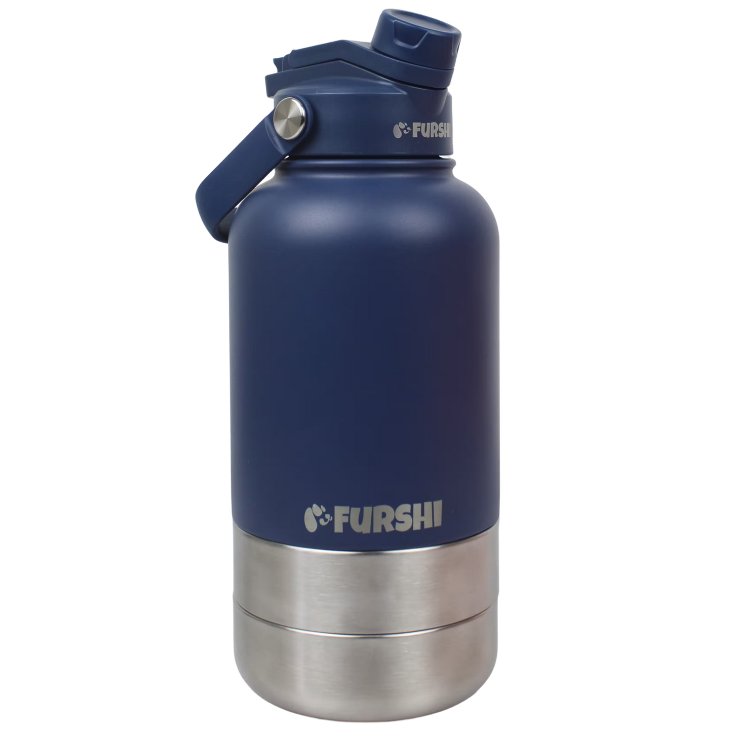 Navy Furshi Pet Owner and Dog Water Bottle