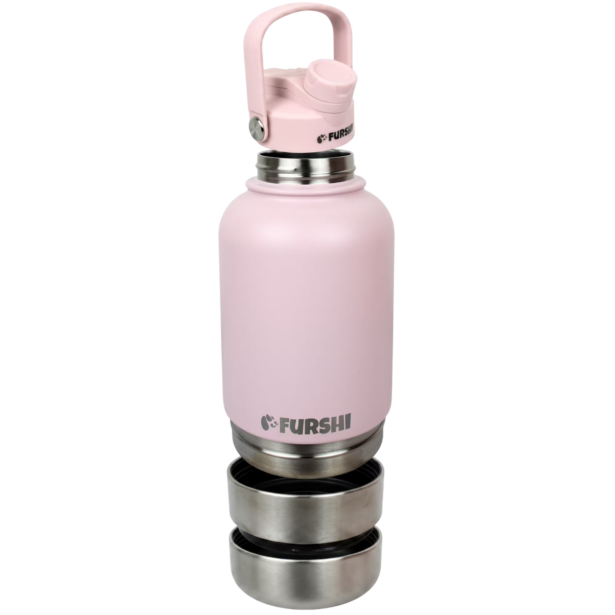 Pink Furshi Pet Owner and Dog Water Bottle