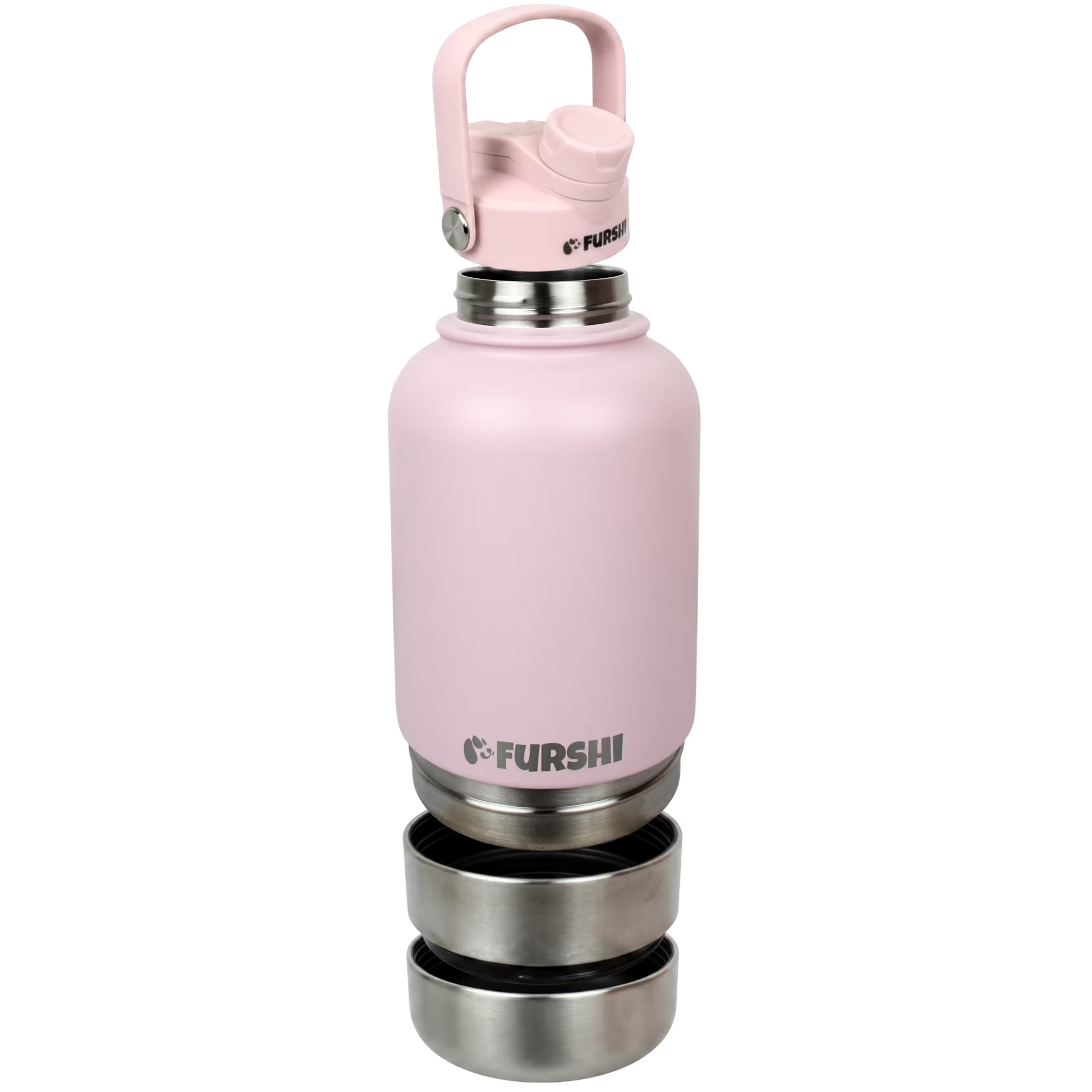 Pink Furshi Pet Owner and Dog Water Bottle