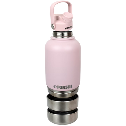 Pink Furshi Pet Owner and Dog Water Bottle
