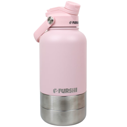 Pink Furshi Pet Owner and Dog Water Bottle