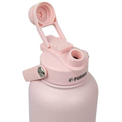 Pink Furshi Pet Owner and Dog Water Bottle