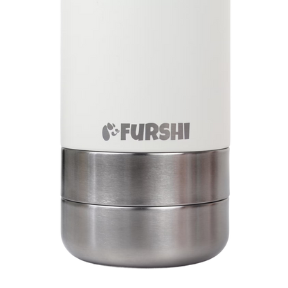 White Furshi Pet Owner and Dog Water Bottle