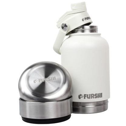 White Furshi Pet Owner and Dog Water Bottle