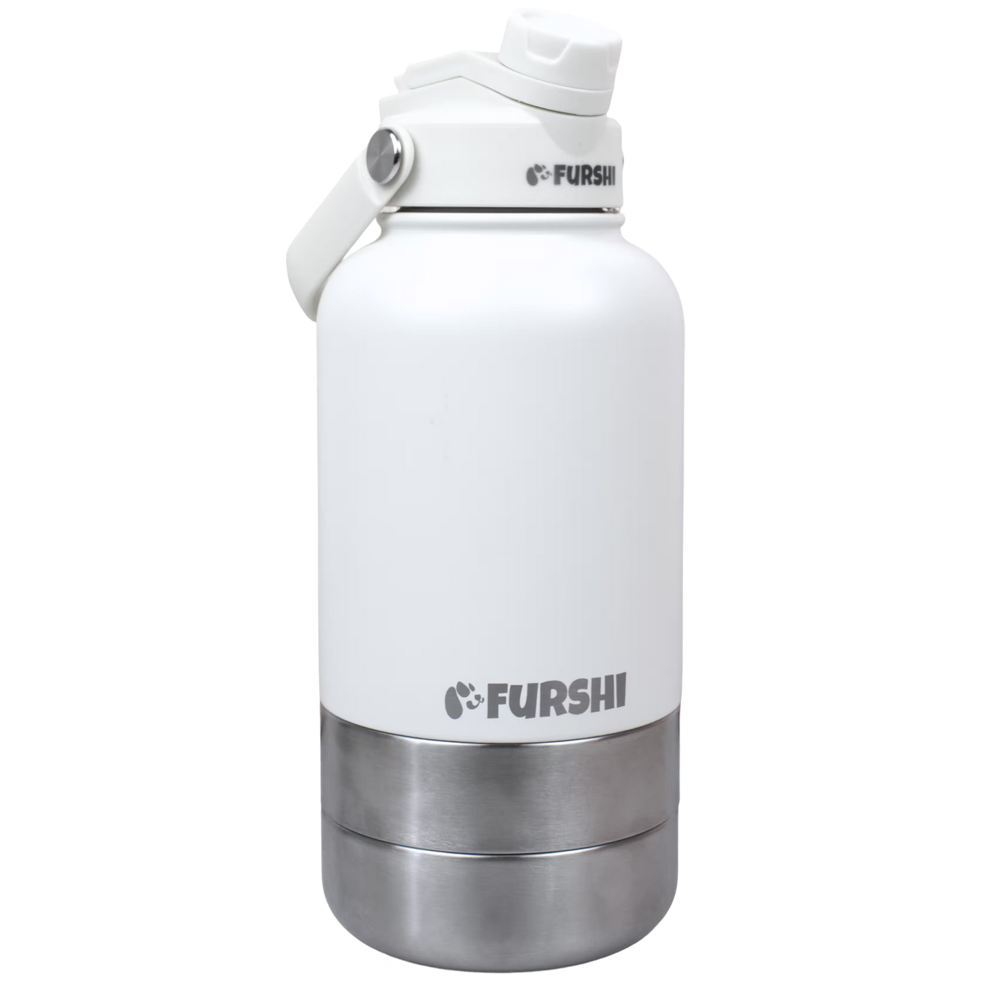 White Furshi Pet Owner and Dog Water Bottle