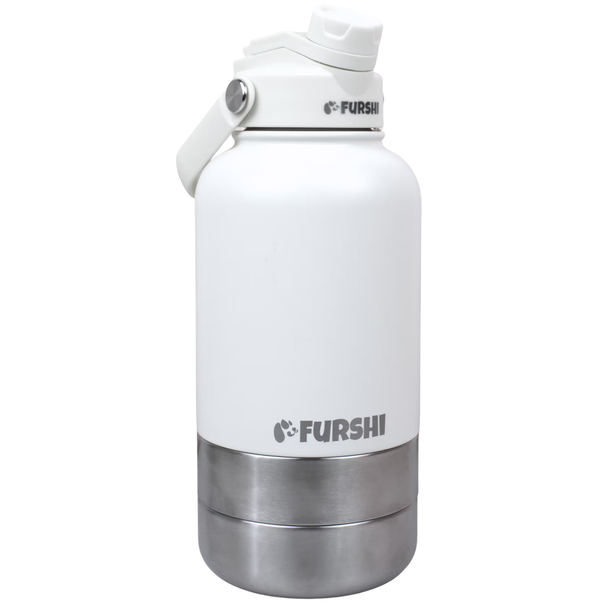 White Furshi Pet Owner and Dog Water Bottle