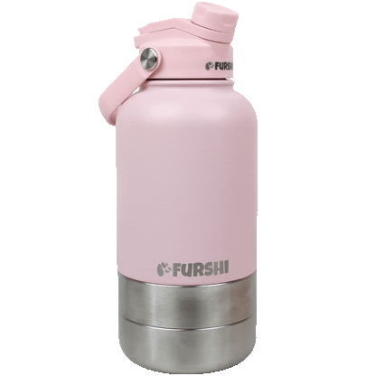 Pink Furshi Pet Owner and Dog Water Bottle