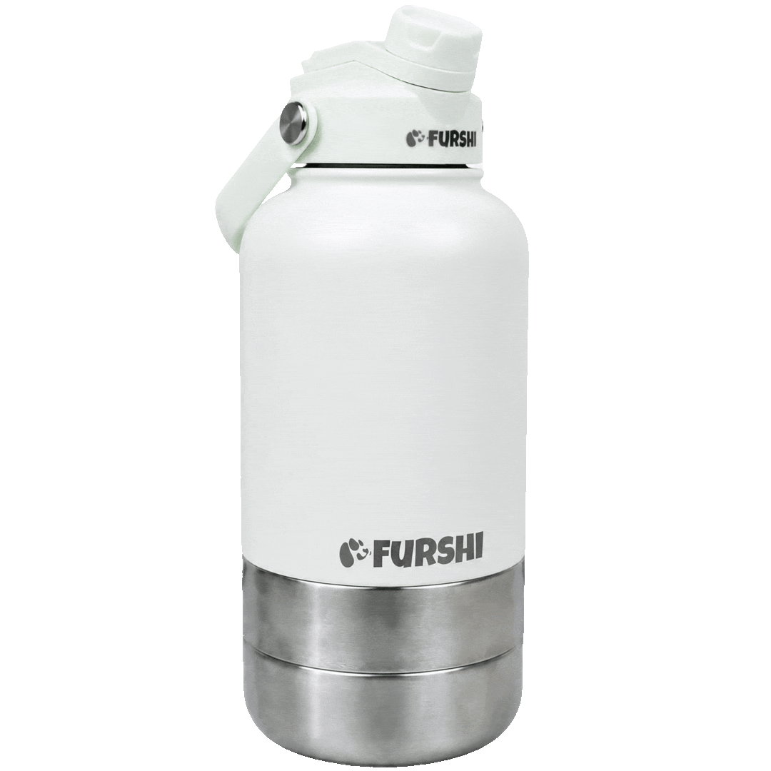 White Furshi Pet Owner and Dog Water Bottle