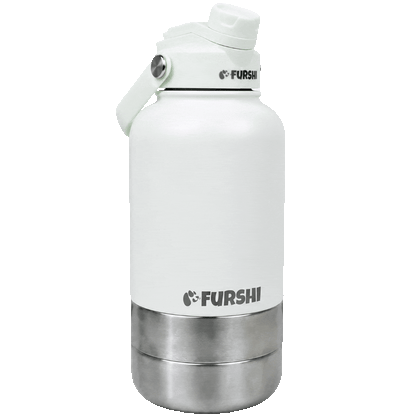 White Furshi Pet Owner and Dog Water Bottle